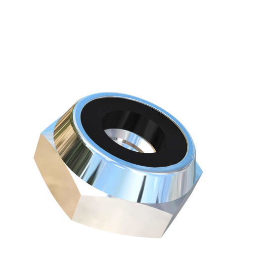 Titanium 1/4-20 UNC Allied Titanium Hex Nylock Nut, Low Profile