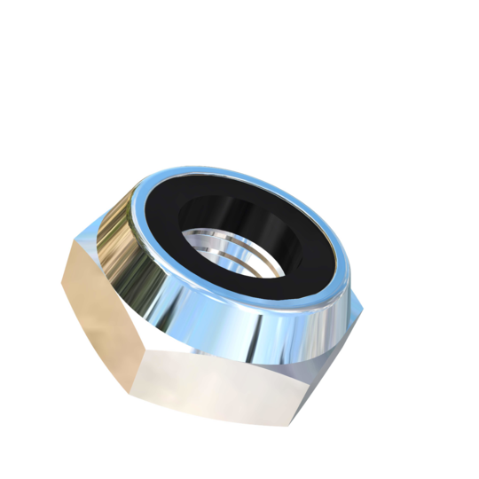 Titanium 1/4-28 UNF Allied Titanium Hex Nylock Nut, Low Profile