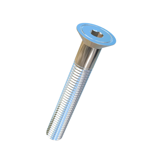 Titanium M10-1.5 Pitch X 70mm Flat Head Socket Drive Allied Titanium Cap Screw with 52mm of threads, DIN 7991