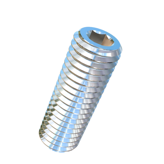 Titanium M12-1.75 Pitch X 35mm Allied Titanium Set Screw, Socket Drive with Flat Point