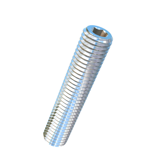 Titanium M12-1.75 Pitch X 60mm Allied Titanium Set Screw, Socket Drive with Flat Point