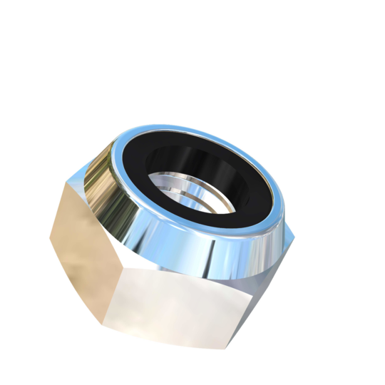 Titanium M8-1.25 Pitch Allied Titanium Hex Nylock Nut, Low Profile