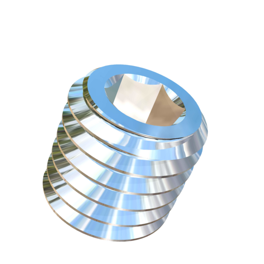 Titanium M8-1.25 Pitch X 8mm Allied Titanium Set Screw, Socket Drive with Cup Point