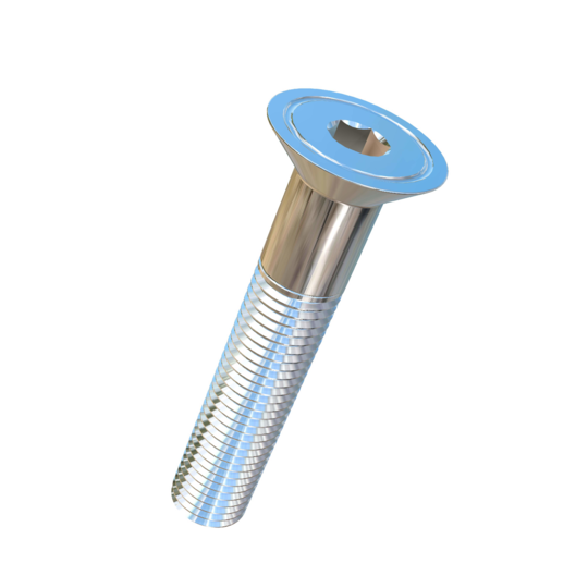 Titanium M10-1.25 Pitch X 55mm Flat Head Socket Drive Allied Titanium Cap Screw with 37mm of threads, DIN 7991